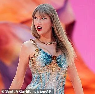 Swift is seen on stage at the Eras Tour last summer