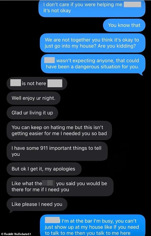 The screenshots shared on Reddit have struck a nerve with thousands who say the situation highlights how blurry boundaries unresolved feelings and 039just one time039 hookups can quickly spiral after a breakup