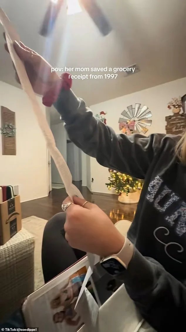 Zoe Dippel 24 recently came across the receipt while she was looking through some old momentos with her sister-in-law and shared it on TikTok