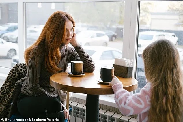 Molly said a waitress came over to the table with her coffee leaned over and 039whispered039 to her 039Would the kids like hot chocolate039 Picture stock image